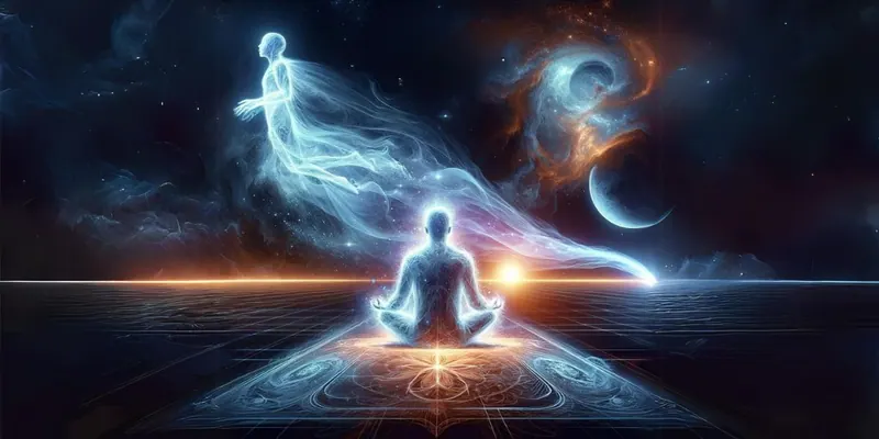 Espírito desdobrado no mundo astral